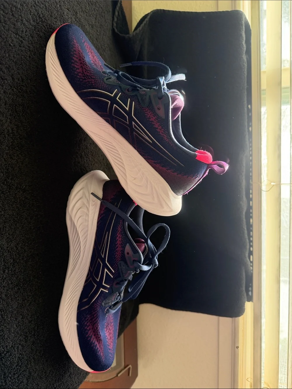 ASICS Women's Navy and Pink Running Shoes